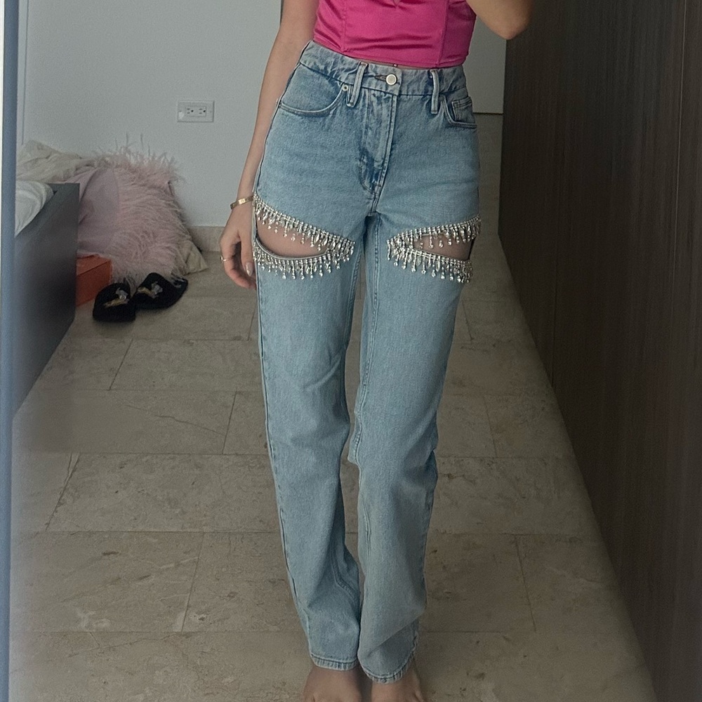 Good American Crystal jeans